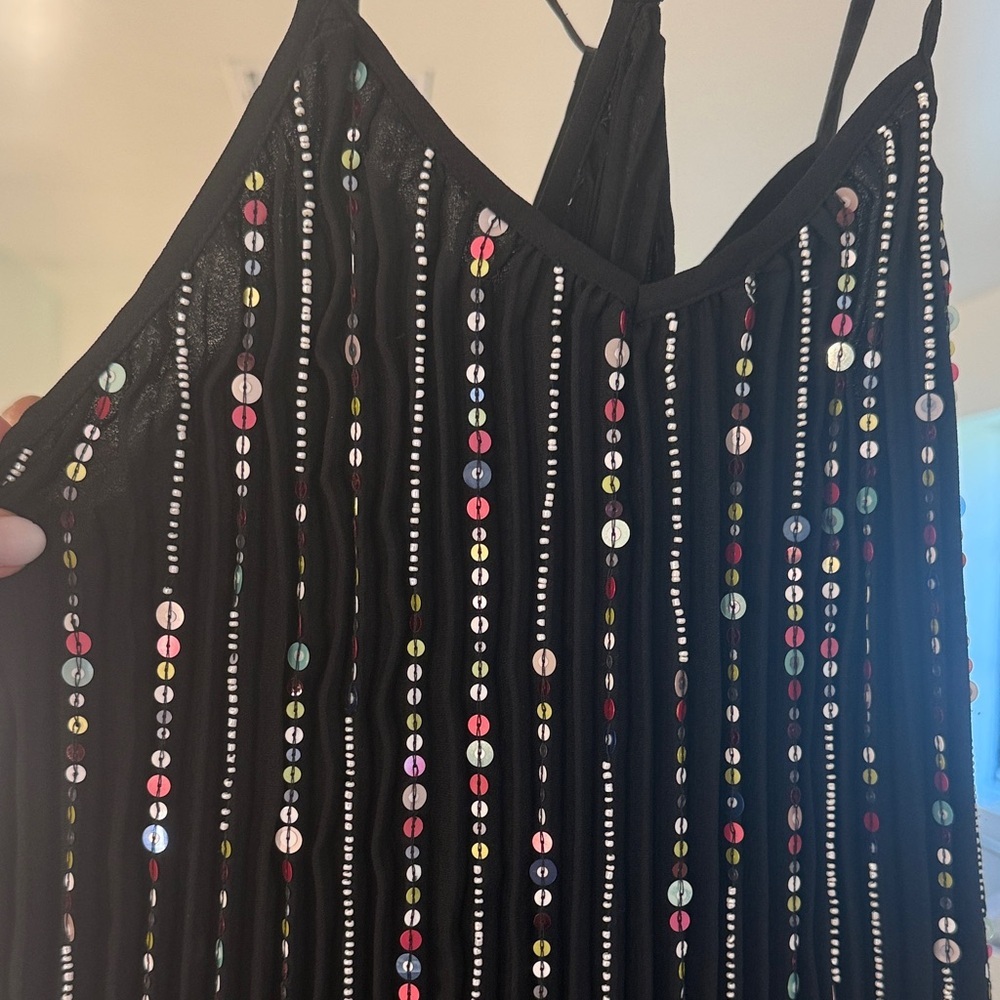 FARM Rio Elegant Black Maxi Dress with Sparkling Details - Picture 5 of 11